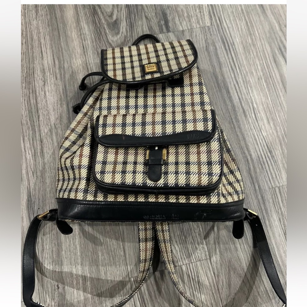 Daks London Plaid Backpack Rare Vintage